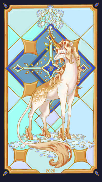 Year of the Horse phone wallpaper for a bycmykae's zine