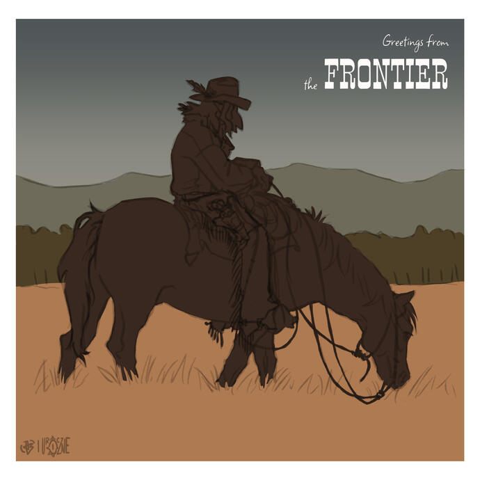 Cowboy study with my OC added