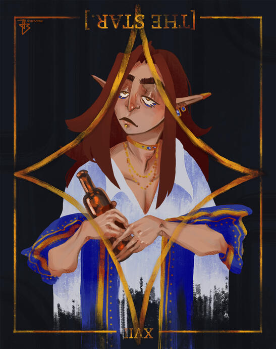 Tarot inspired drawing of my OC